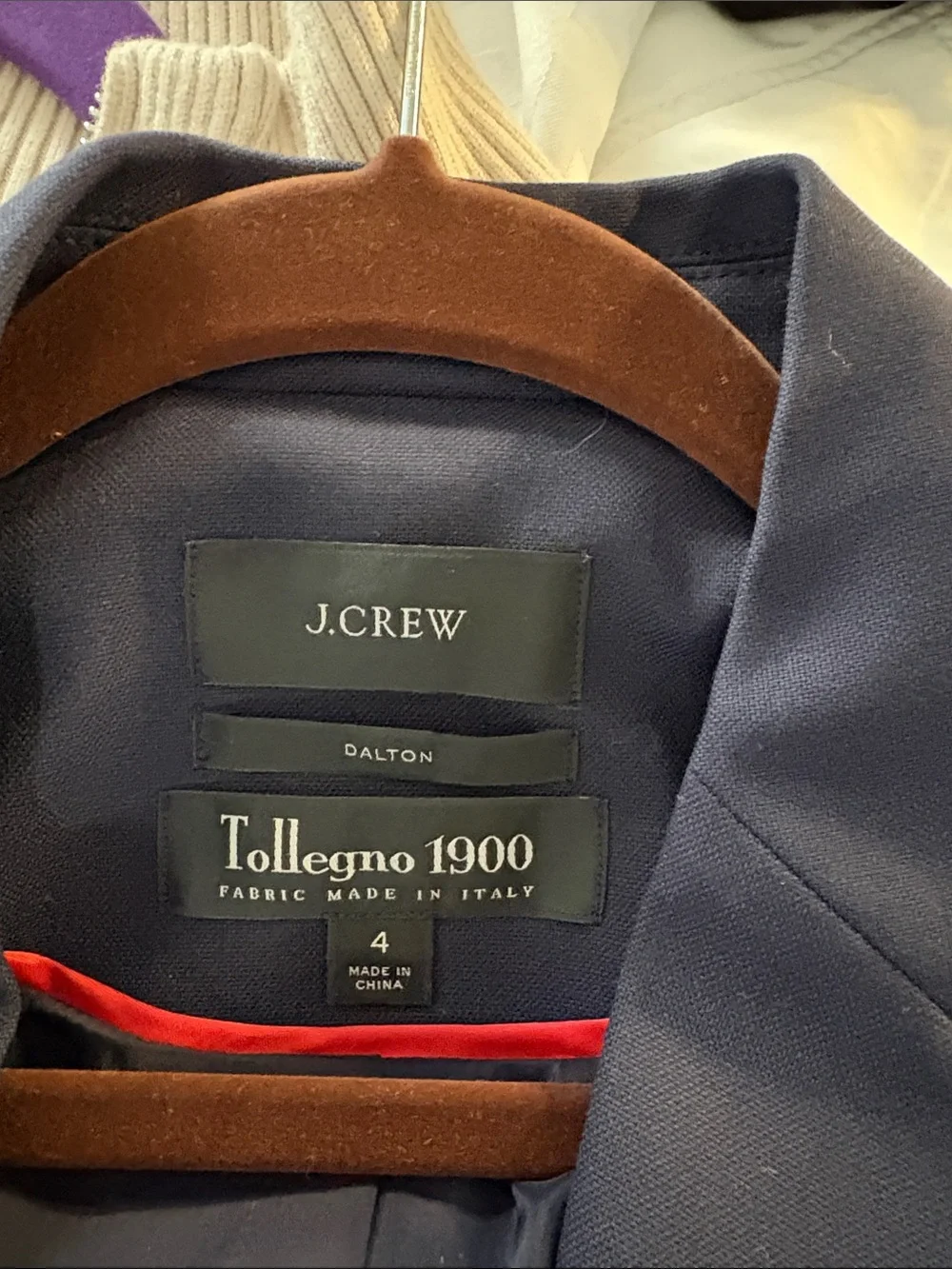 J. Crew Classic Navy Sport Coat with Gold Buttons
